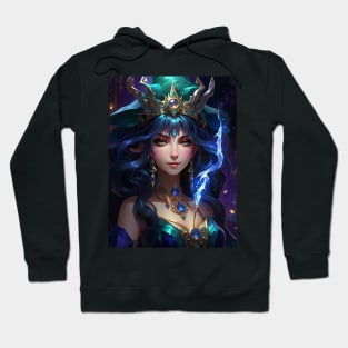 Embrace Anime's Lost Art: Dark Magician Girl's Enigmatic Alternate Art by Abystyle for Wall Art Collectors Hoodie